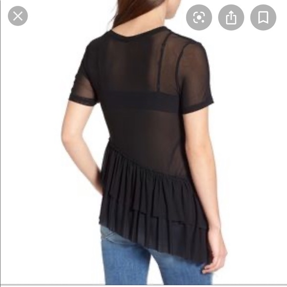 Sheer Asymmetrical Ruffle Shirt from BP - Picture 6 of 6